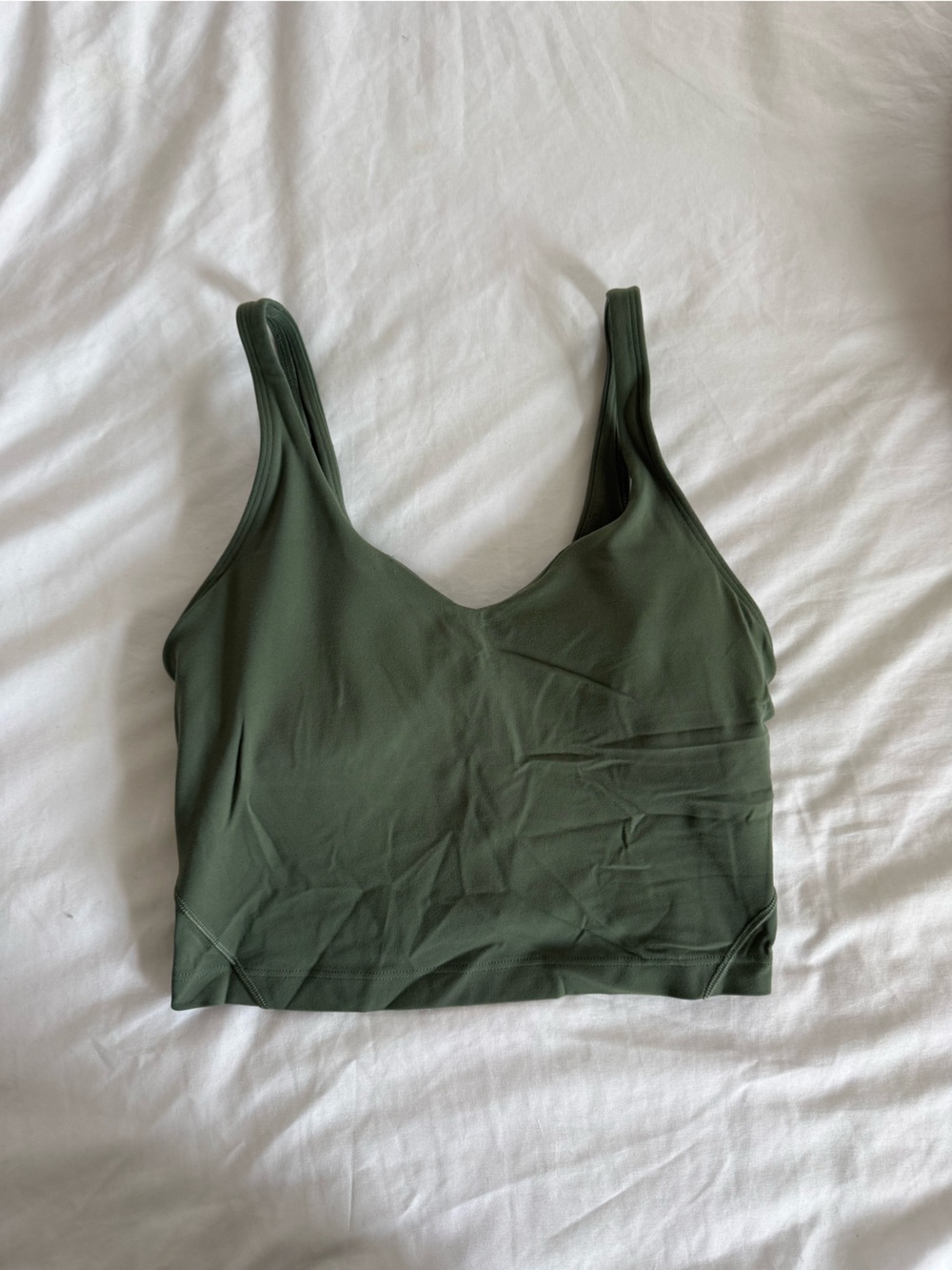 lululemon athletica Olive Green Cropped Tank